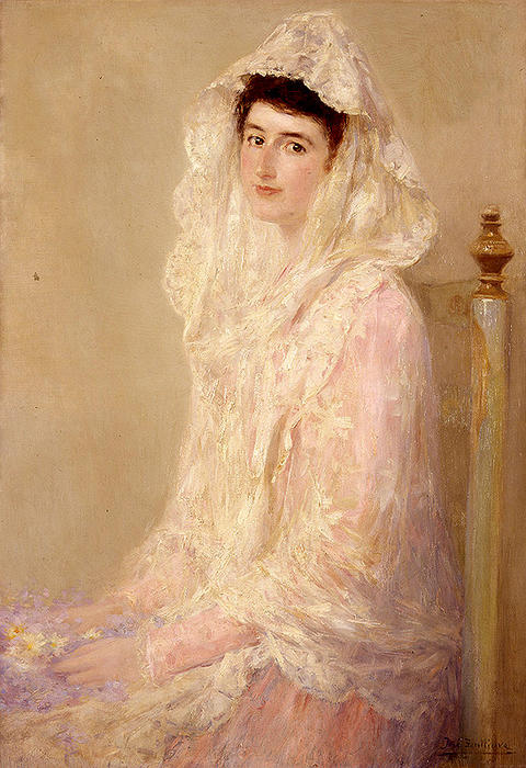 Mujer Con Mantilla — Jose Benlliure Gil
