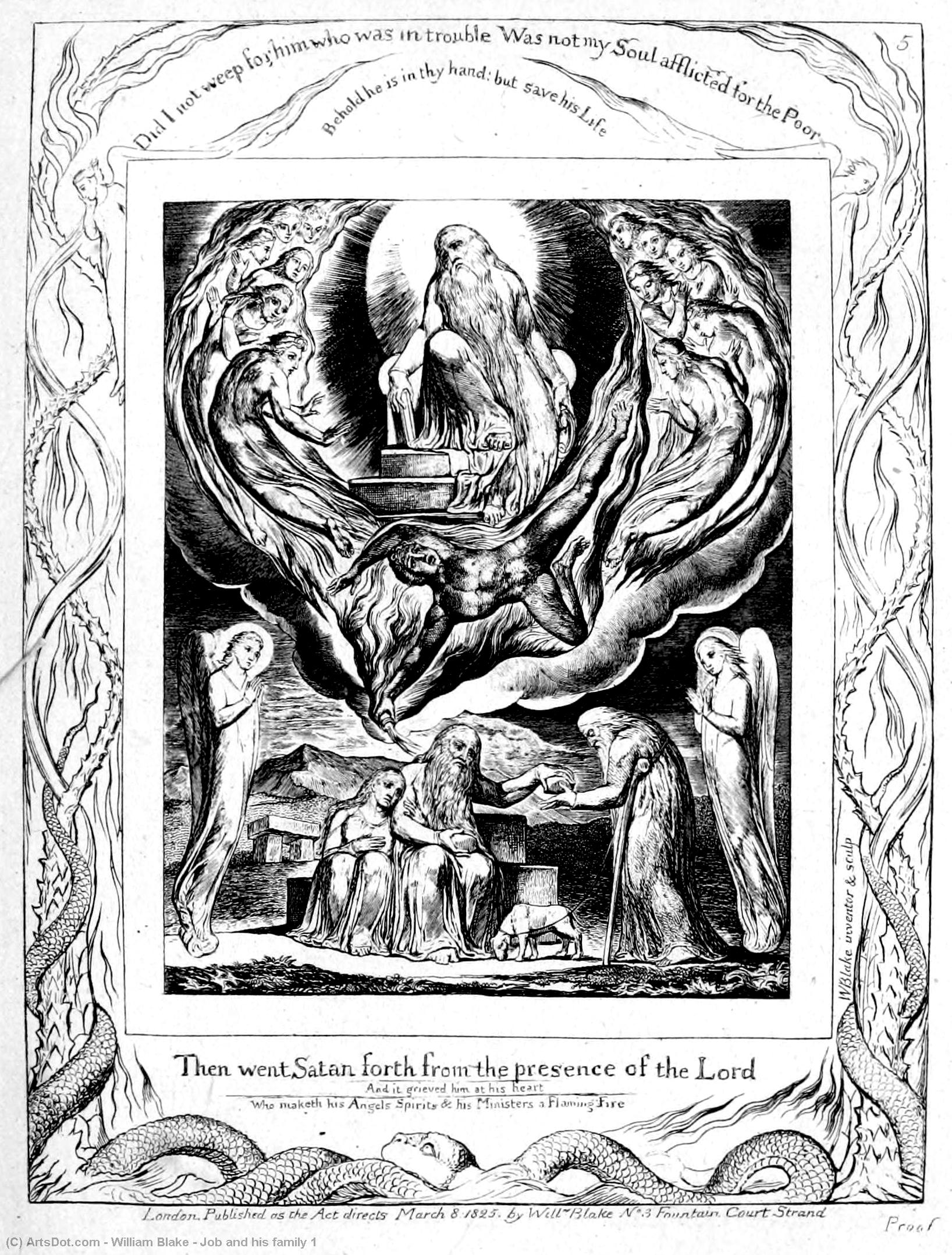 Job And His Family 1 — William Blake