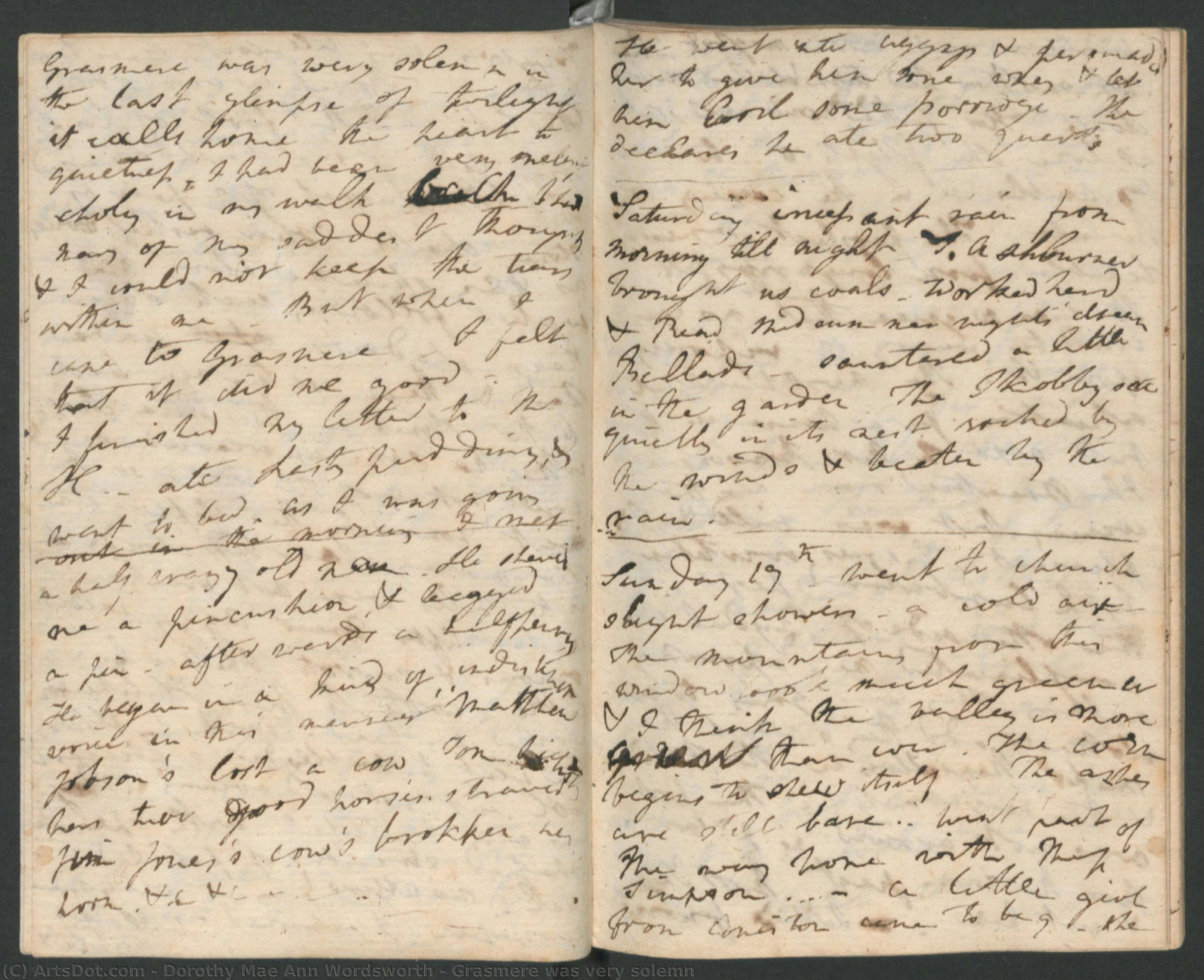 Grasmere Was Very Solemn — Dorothy Mae Ann Wordsworth