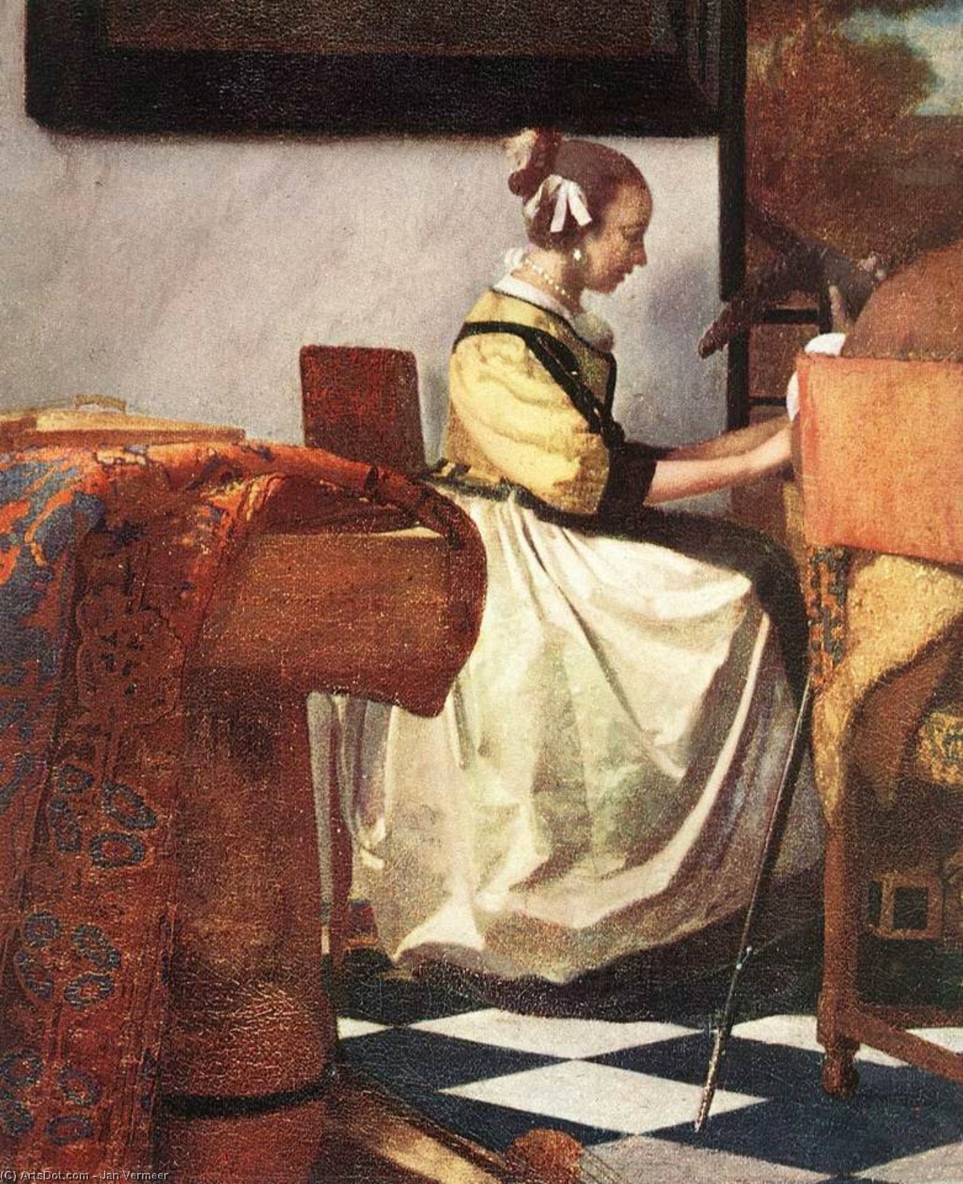 The Concert (detail) — Johannes Vermeer