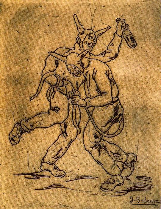 Máscaras Diablos Bailando — José Gutiérrez Solana