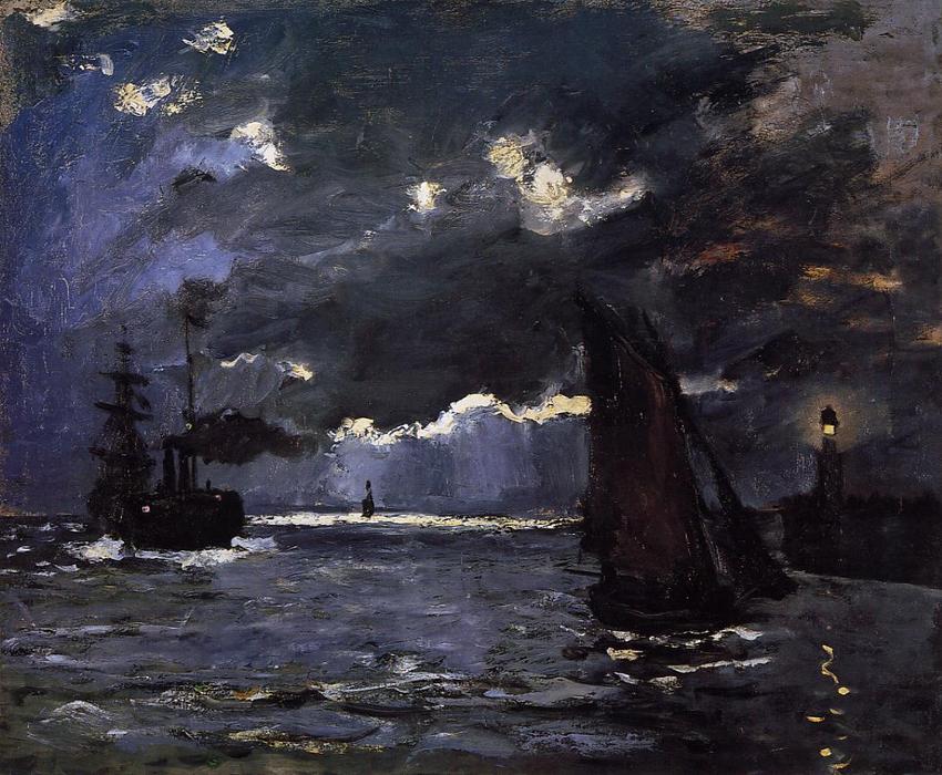Seascape, Night Effect — Claude Monet