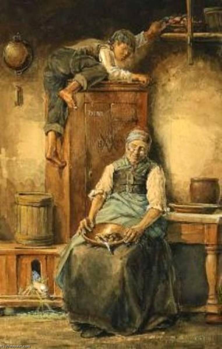 The Egg Thief — Alfred Jacques Van Muyden