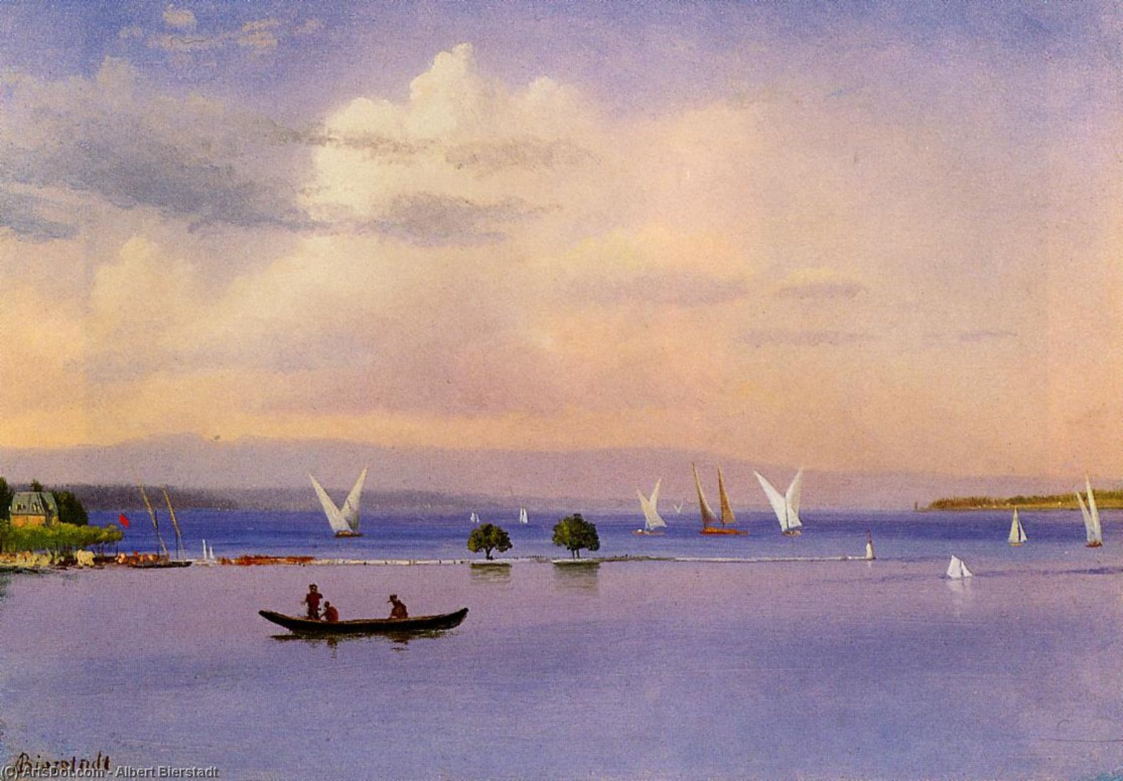 On The Lake — Albert Bierstadt