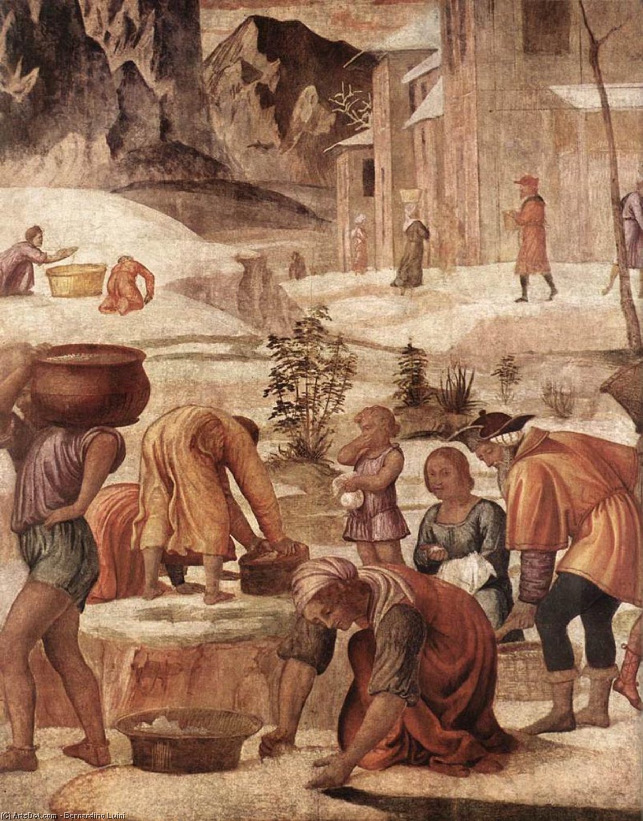 The Gathering Of The Manna — Bernardino Luini