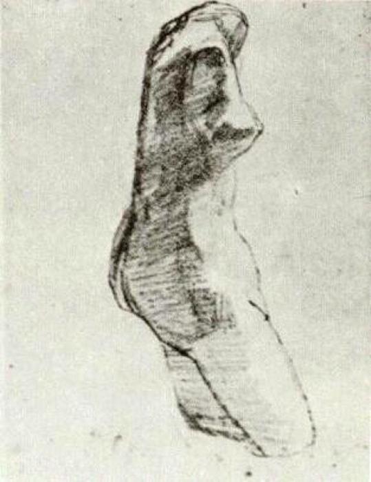 Plaster Torso Of A Woman, Seen From The Side — Vincent Willem Van Gogh