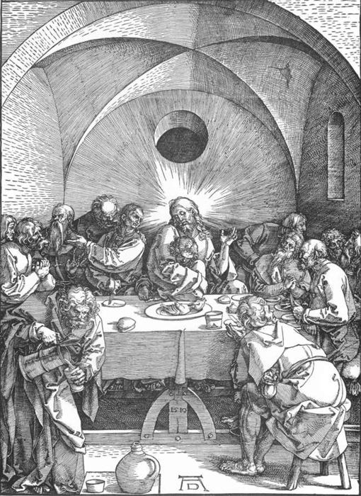 The Large Passion: 9. Last Supper — Albrecht Dürer
