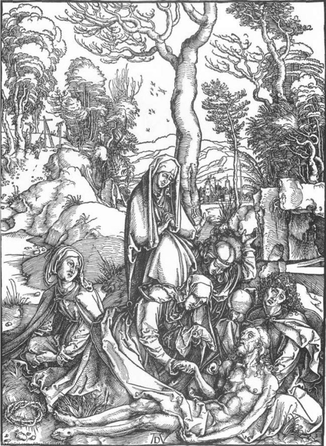 The Large Passion: 7. The Lamentation For Christ — Albrecht Dürer