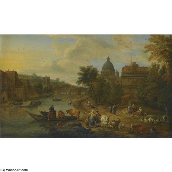 A Capriccio View Of The Tiber — Mathys Schoevaerdts