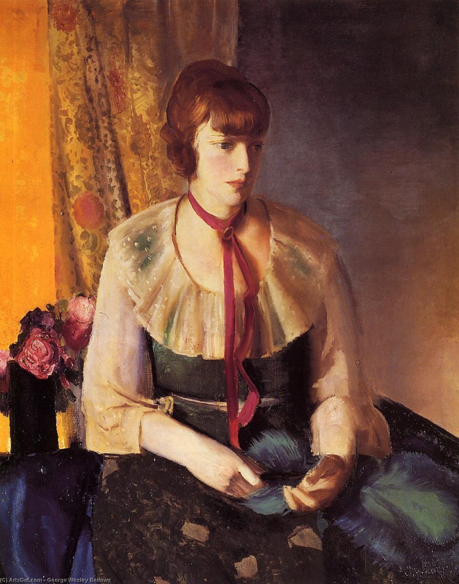 Lady In A Green Dress — George Wesley Bellows