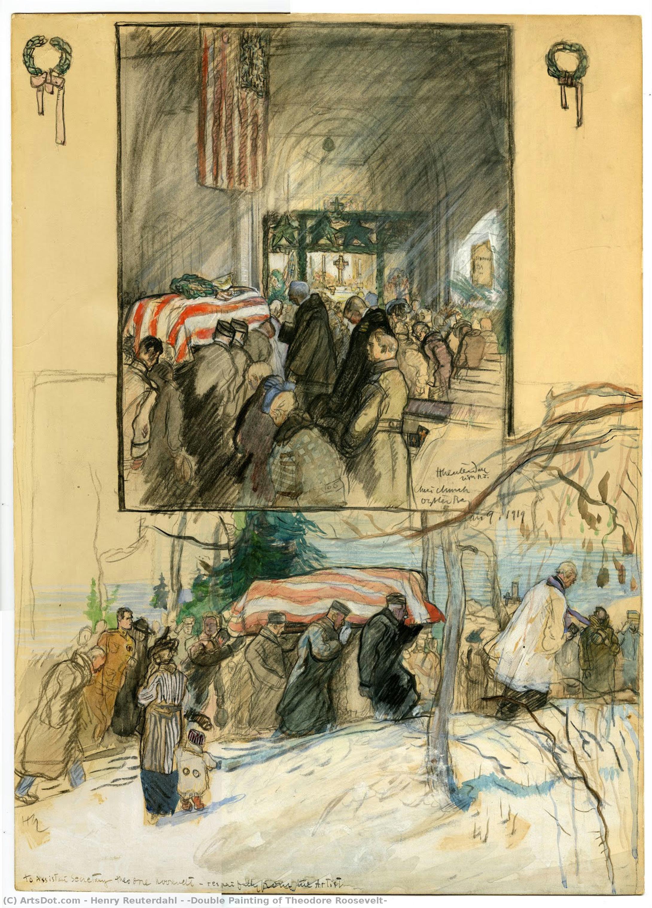 (double Painting Of Theodore Roosevelt — Henry Reuterdahl