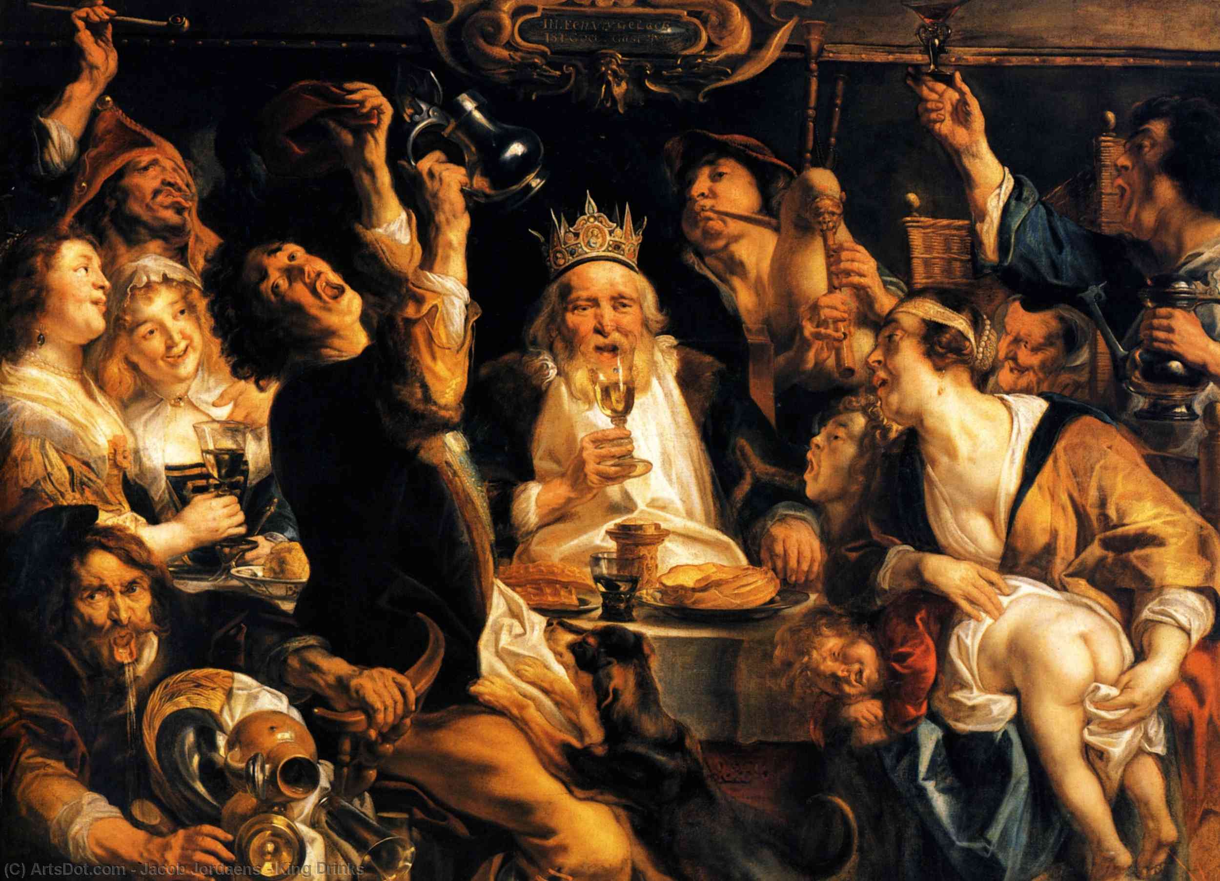 King Drinks — Jacob Jordaens
