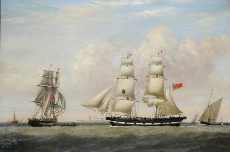 The Black Ball Line Brig 'wupper' Off Spurn Head — John Ward