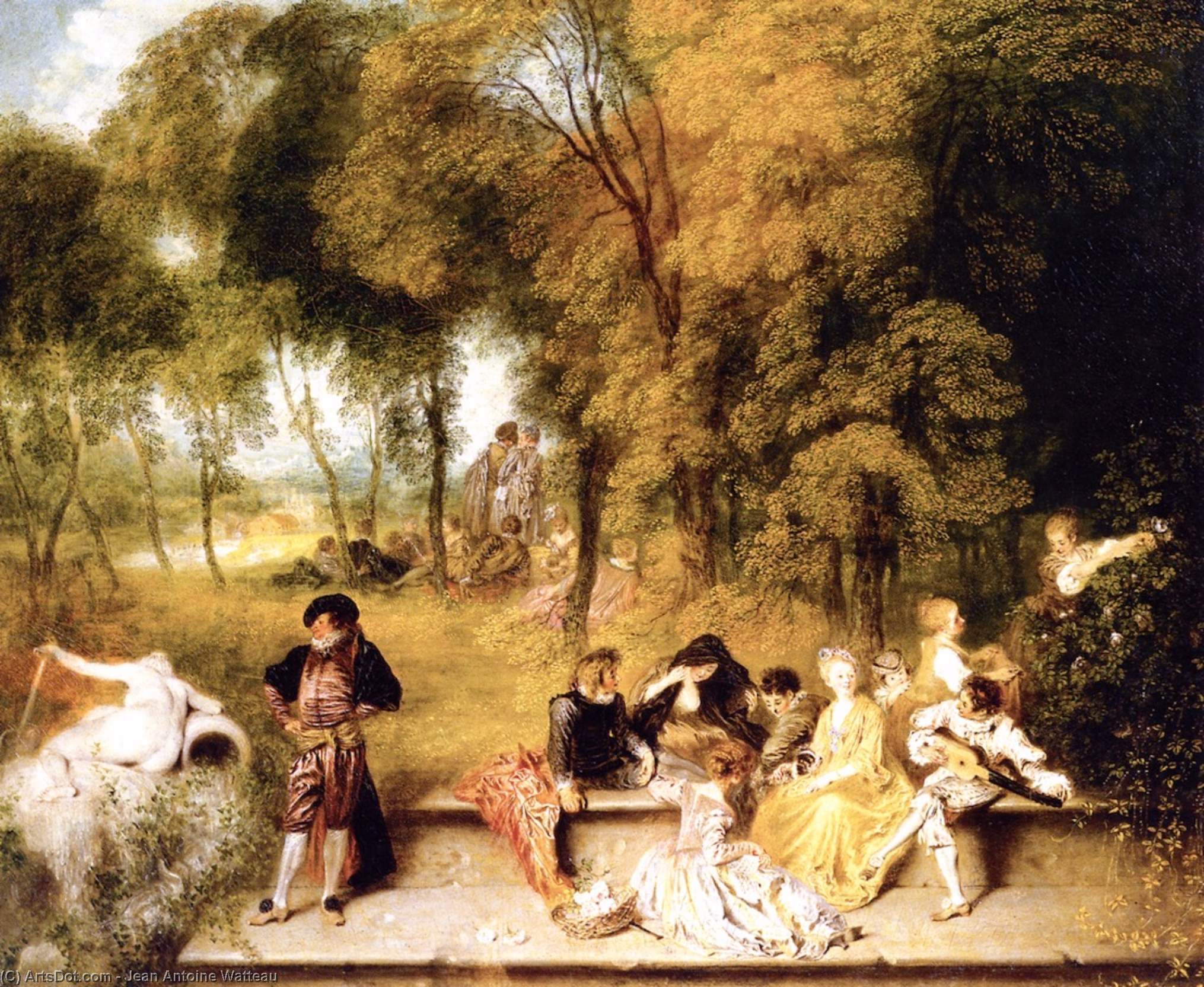 Meeting In The Open Air — Jean-antoine Watteau