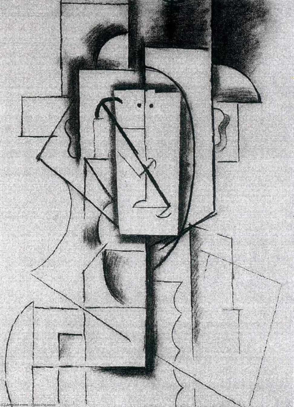 Head Of A Harlequin — Pablo Picasso