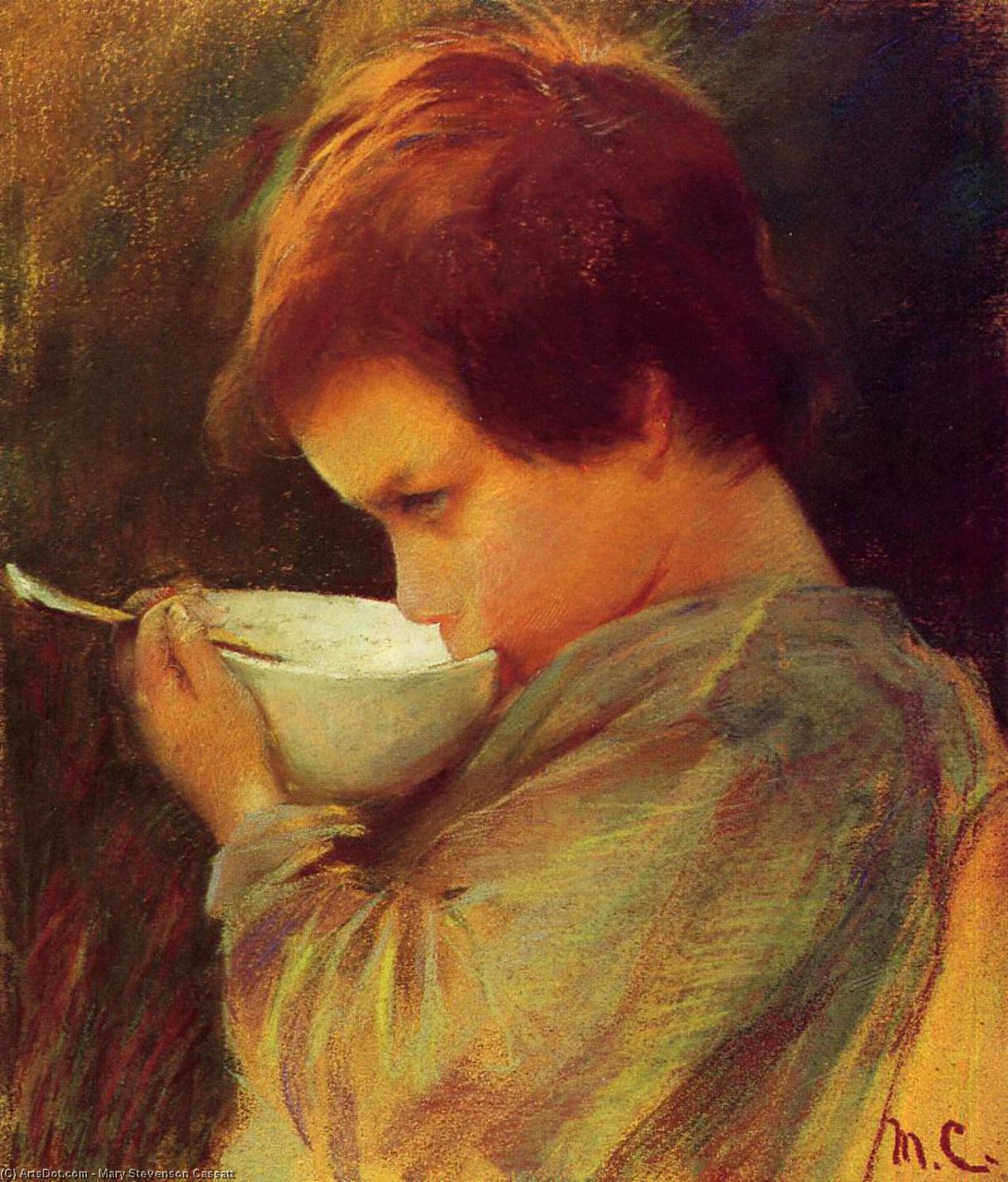 Child Drinking Milk — Mary Stevenson Cassatt