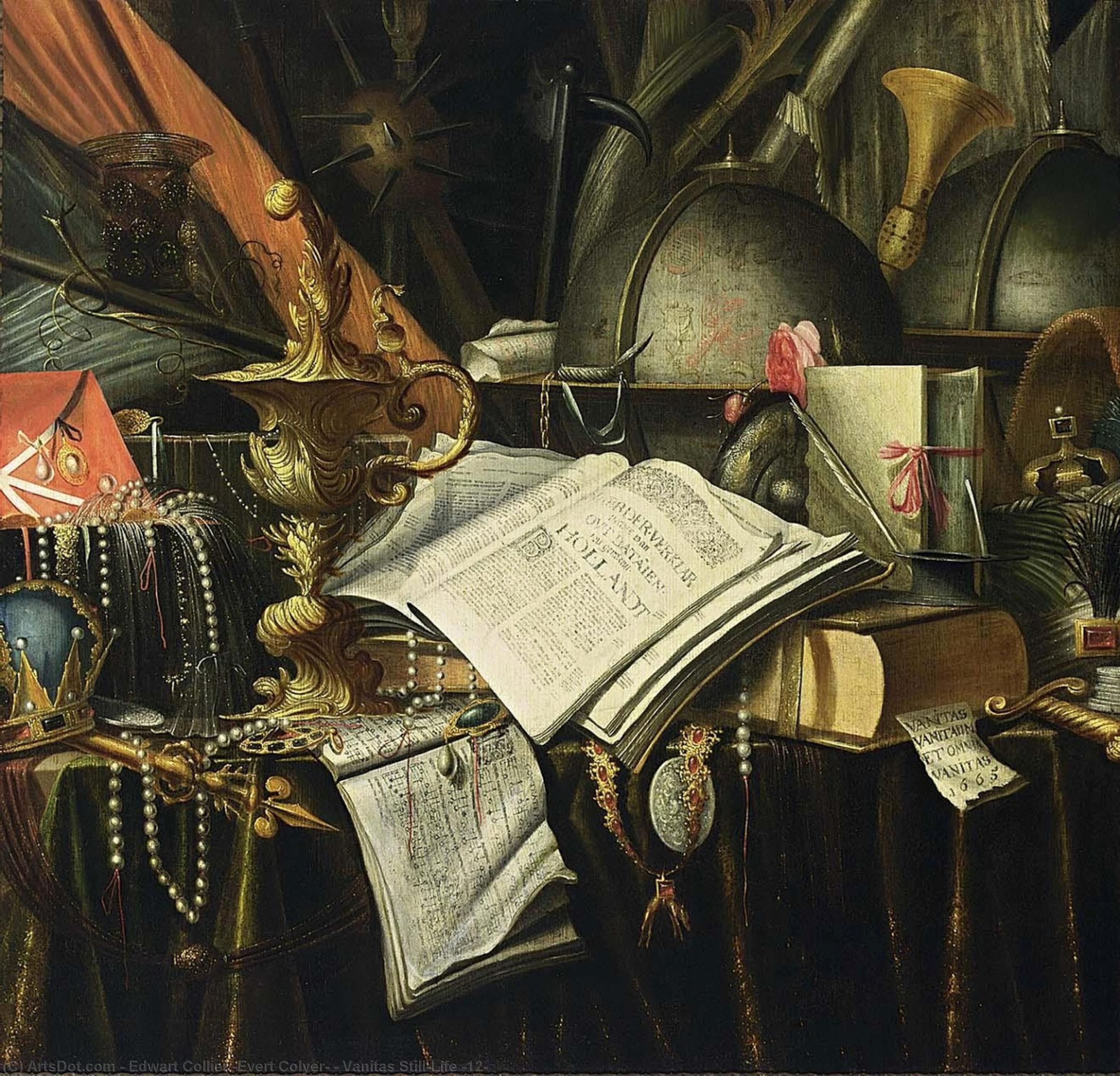 Vanitas Still-life (12) — Edwart Collier (evert Colyer)
