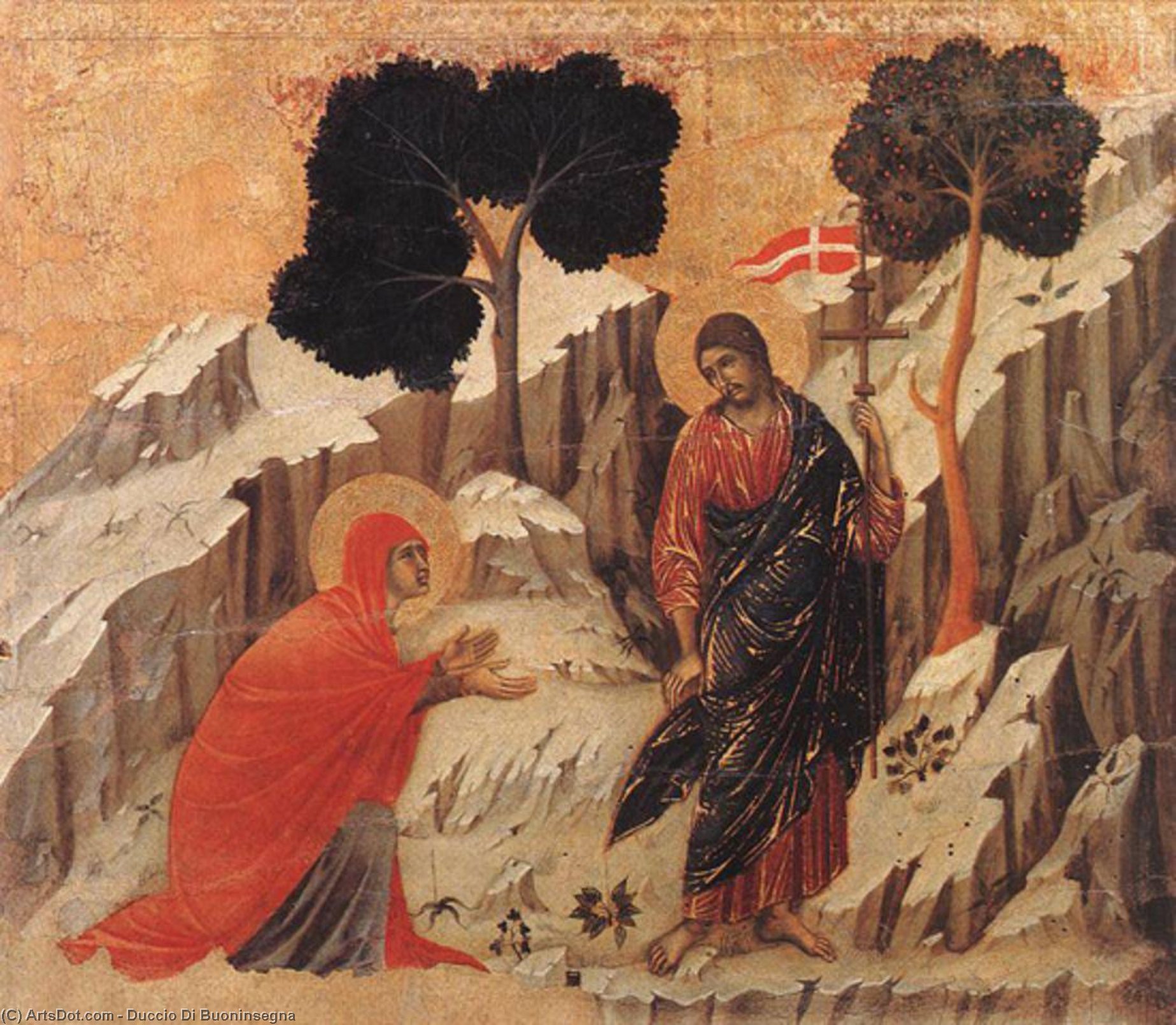 Appearence To Mary Magdalene (noli Me Tangere) — Duccio Di Buoninsegna