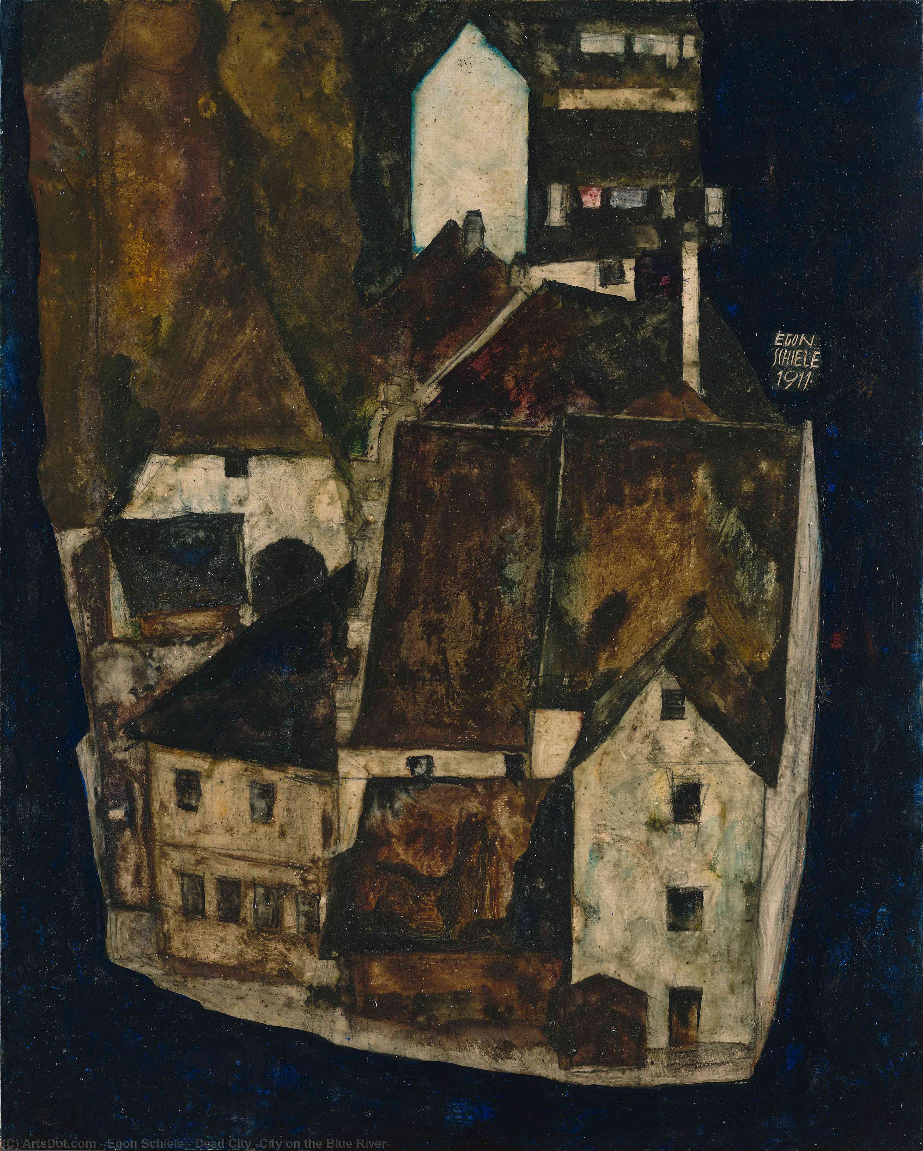 Ciudad Muerta (ciudad Sobre El Río Azul) — Egon Schiele