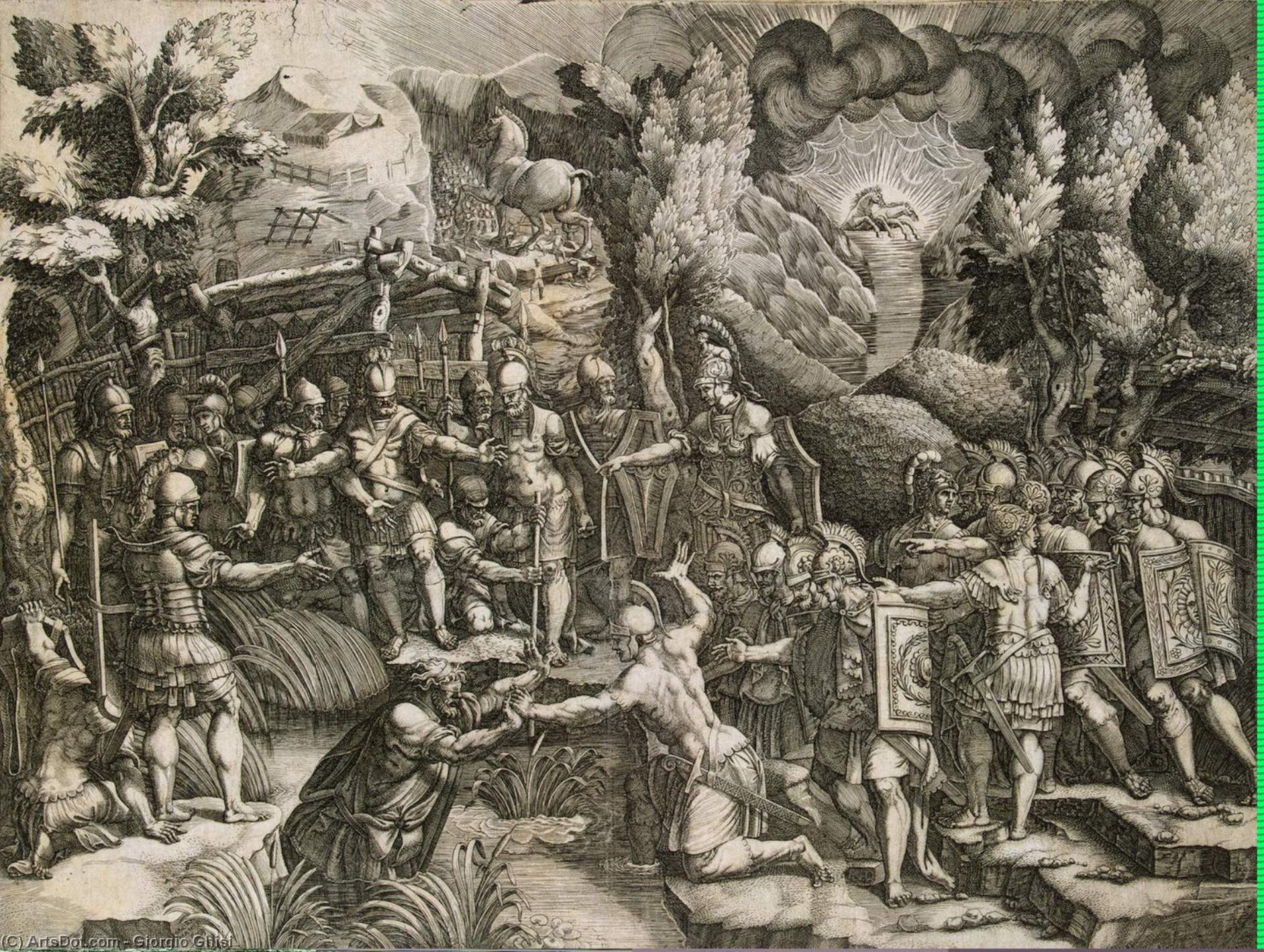 Simon Deceiving The Trojans — Giorgio Ghisi