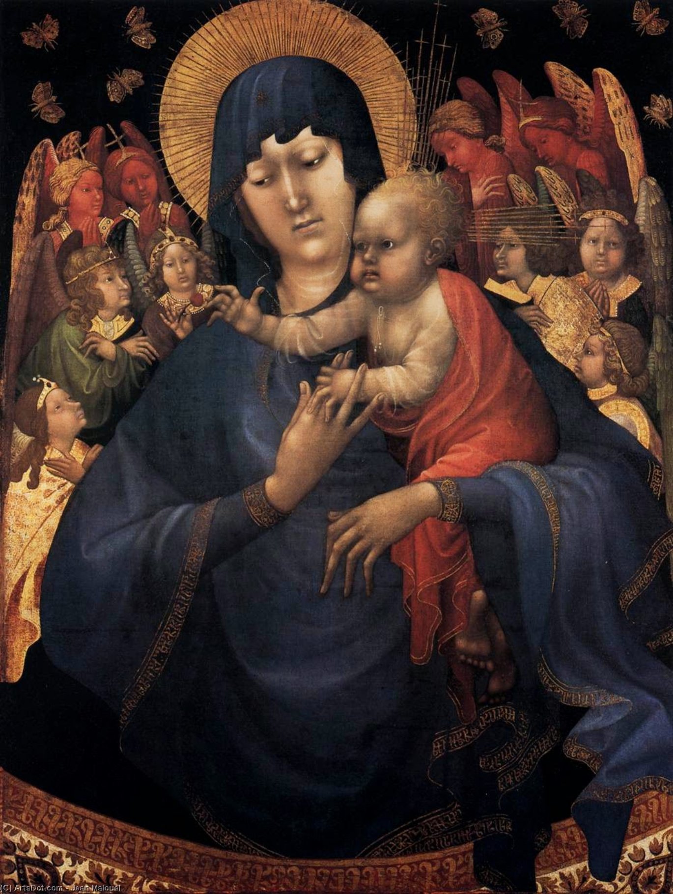 Virgin And Child With Angels — Jean Malouel