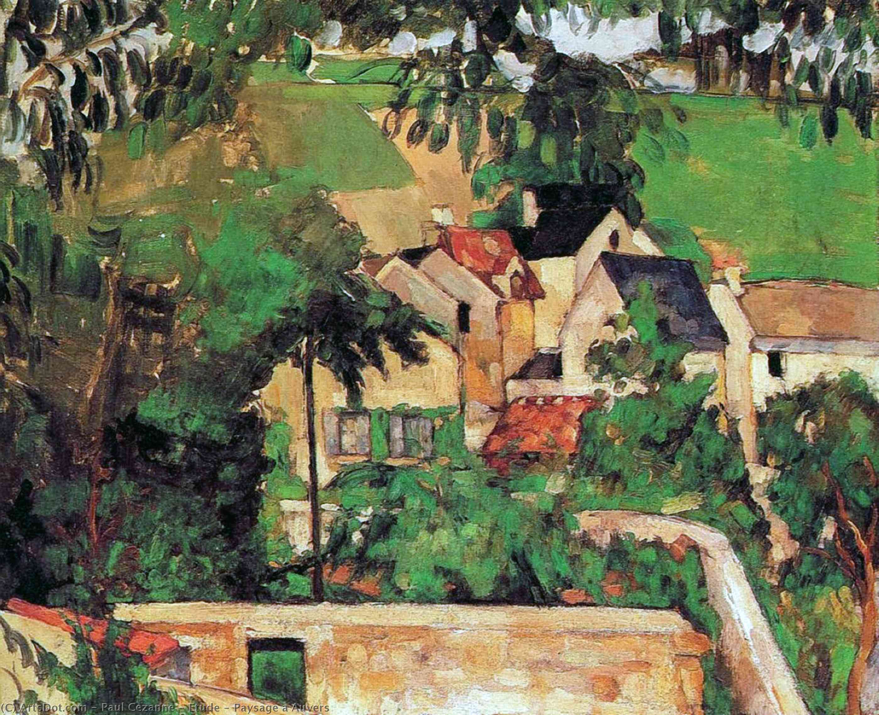 Etude - Paysage A Auvers — Paul Cézanne