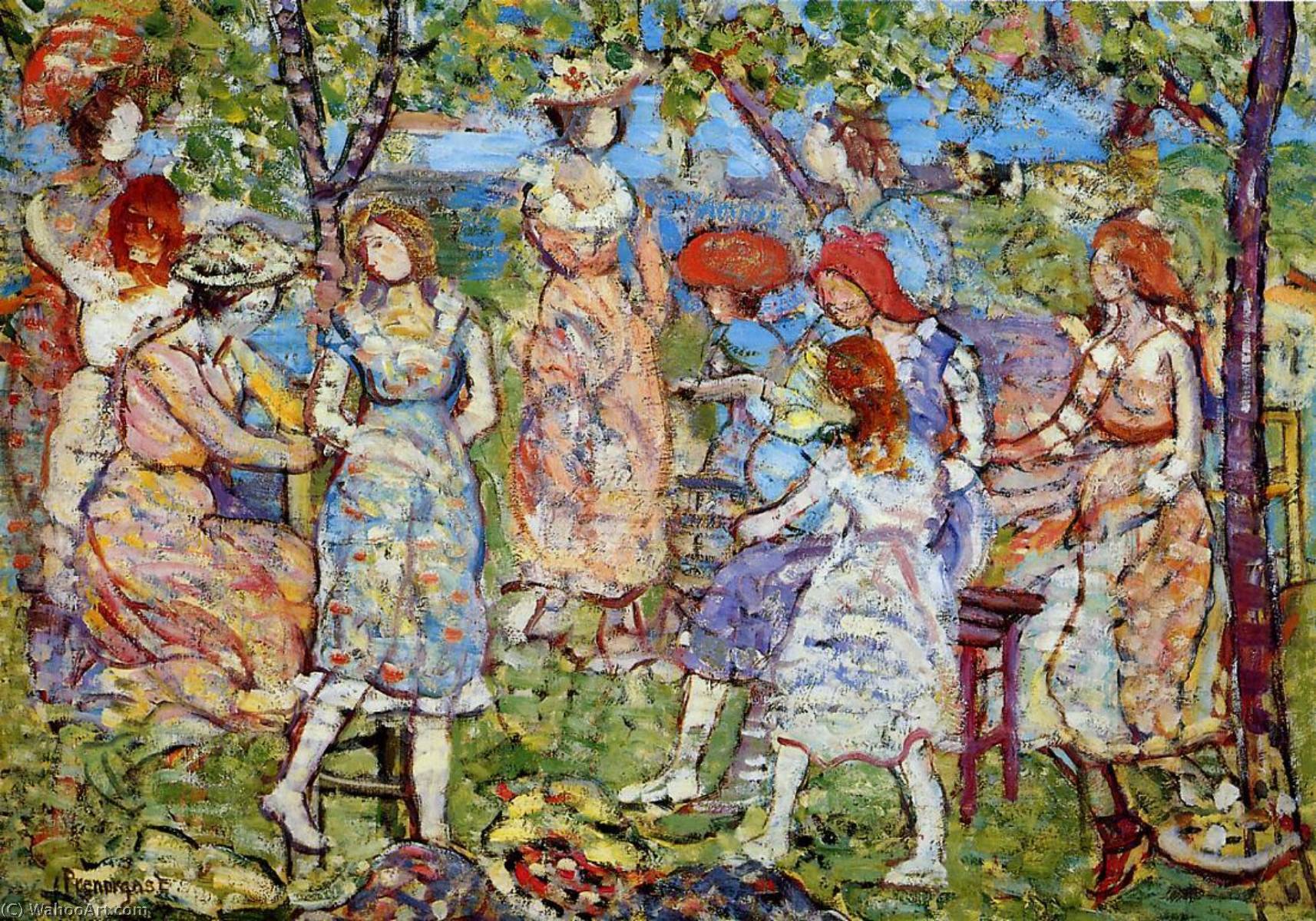 Girls In The Park — Maurice Brazil Prendergast
