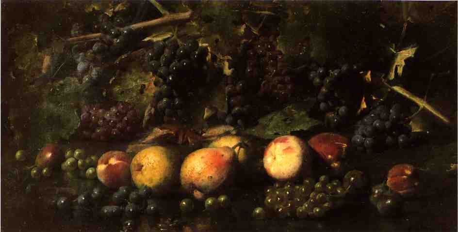 Still Life With Grapes And Pears — Joseph Decker