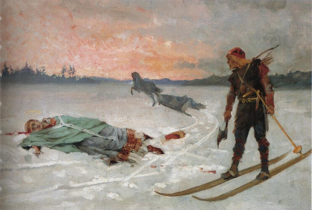 Bishop Henry Killed By Lalli — Albert Edelfelt