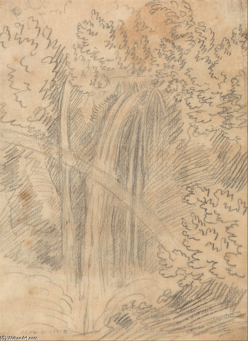 A Waterfall — John Robert Cozens