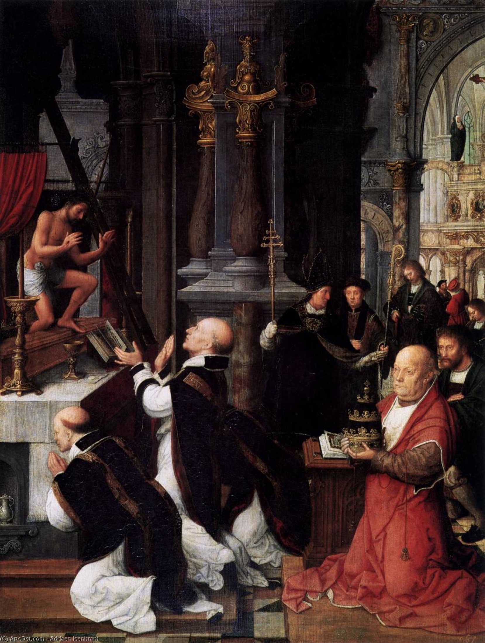 Mass Of St Gregory — Adriaen Isenbrant