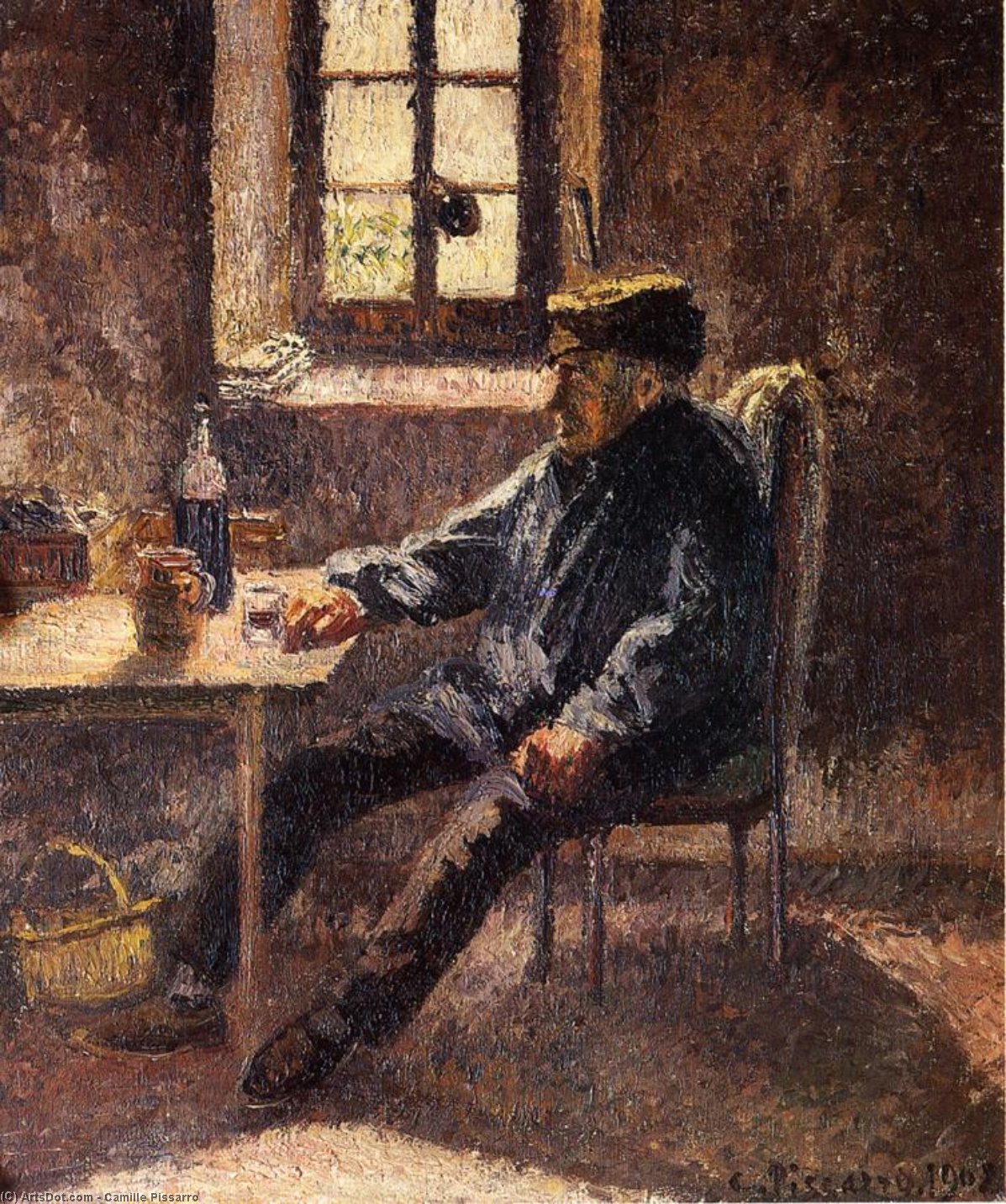 Old Wingrower In Moret (also Known As Interior) — Camille Pissarro