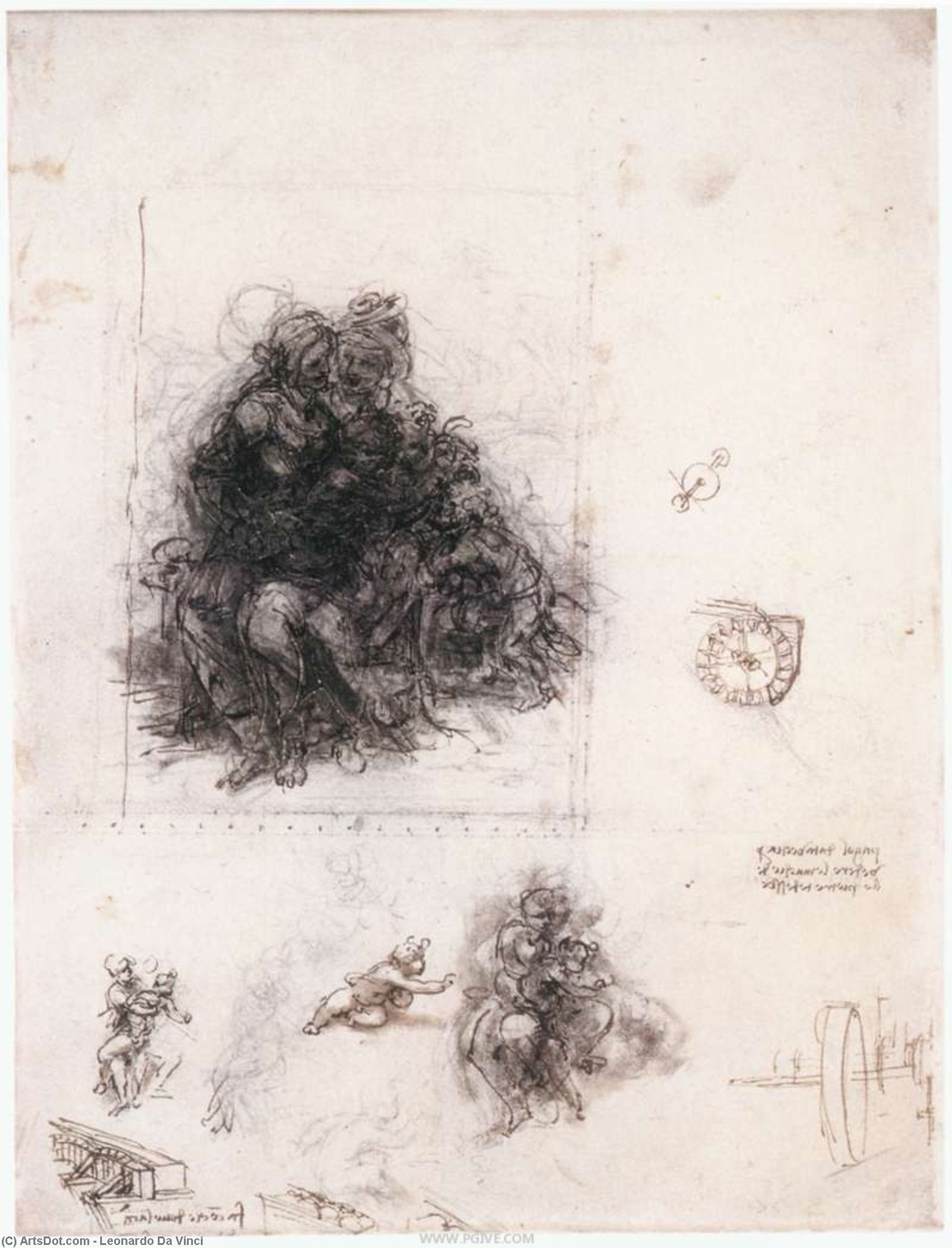 Study For The Burlington House Cartoon — Leonardo Da Vinci
