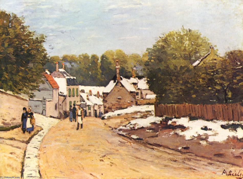 First Snow In Louveciennes — Alfred Sisley