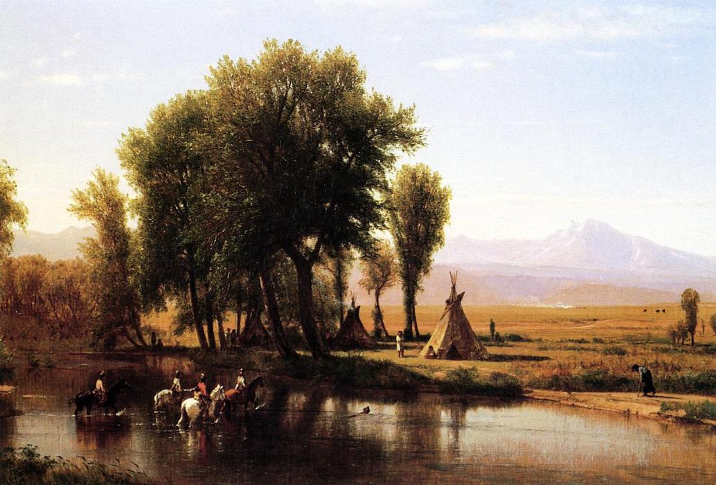 Indian Encampment On The Platte River — Thomas Worthington Whittredge