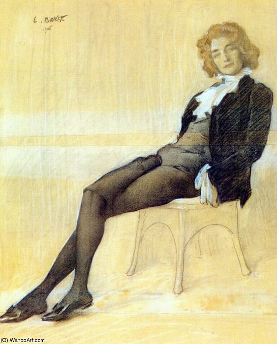 The Poet Zinaida Gippius — Léon Bakst