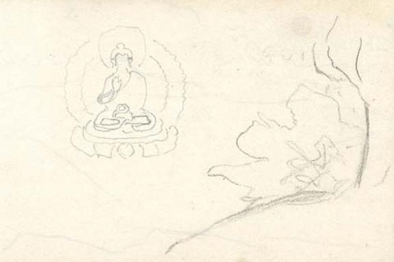 Cursory Sketch With Buddhist Deity — Nicholas Roerich