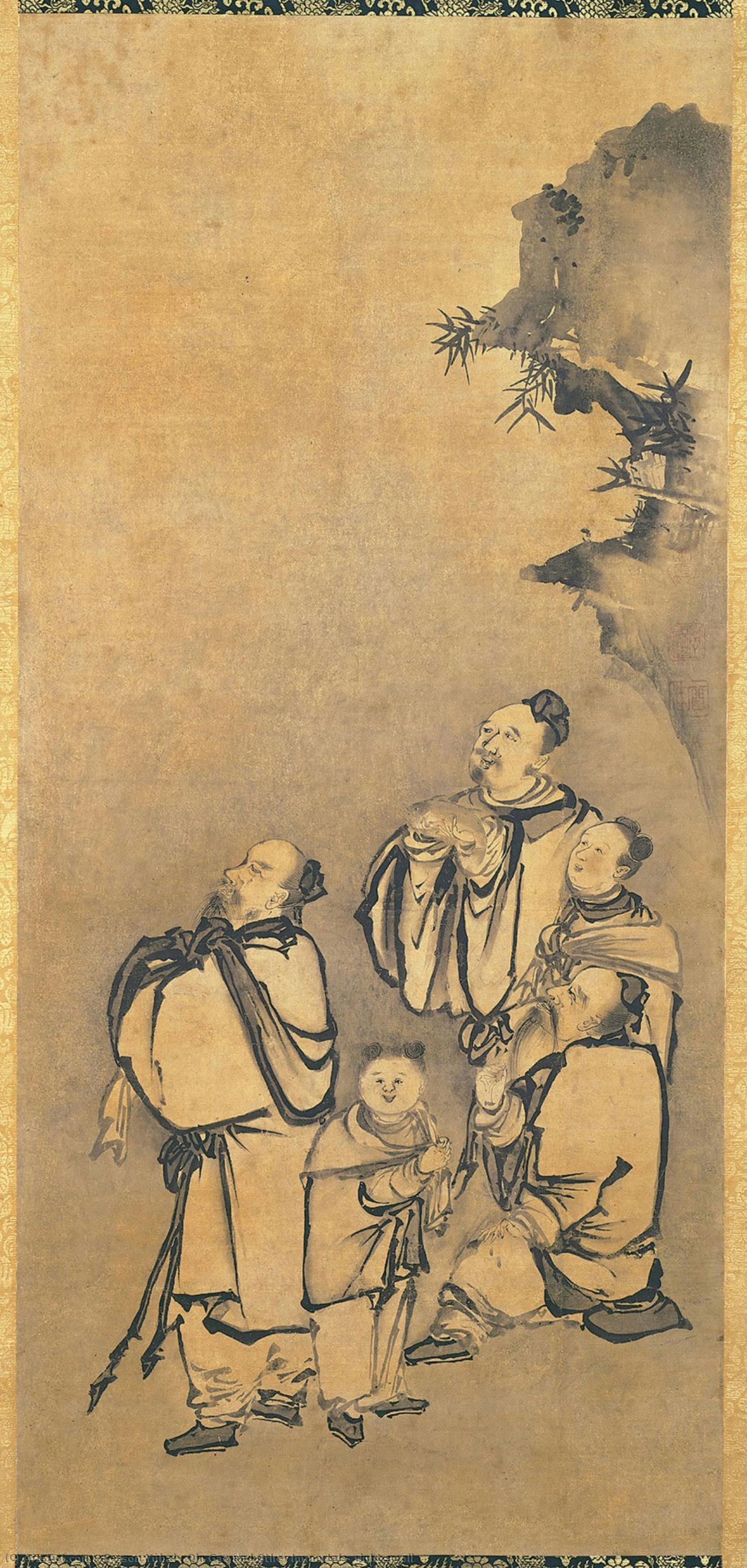Qin Gao And Other Immortals; Right Scroll — Sesson Yūbai