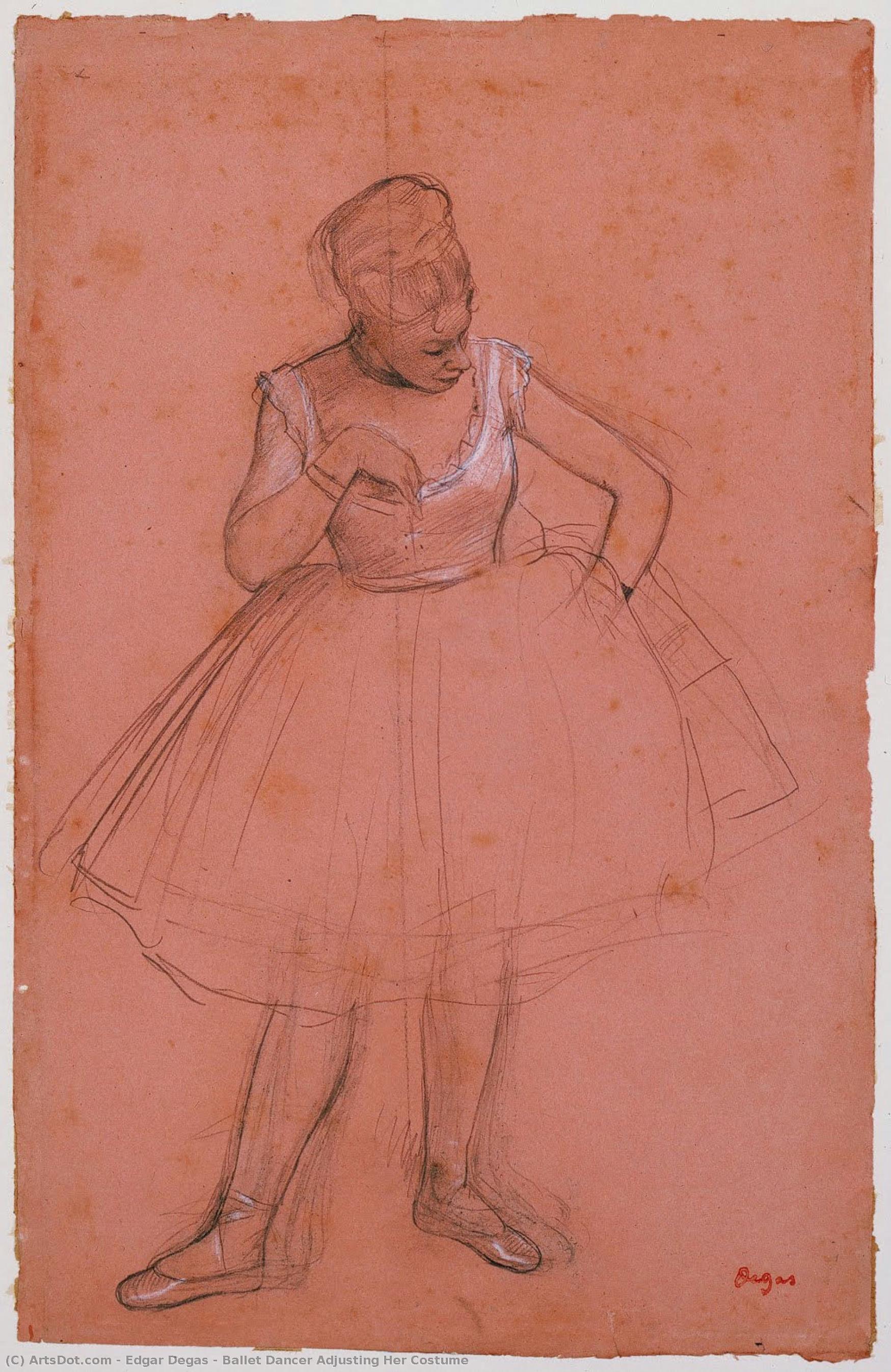 Bailarina De Ballet Ajustando Su Vestuario — Hilaire-germain-edgar Degas