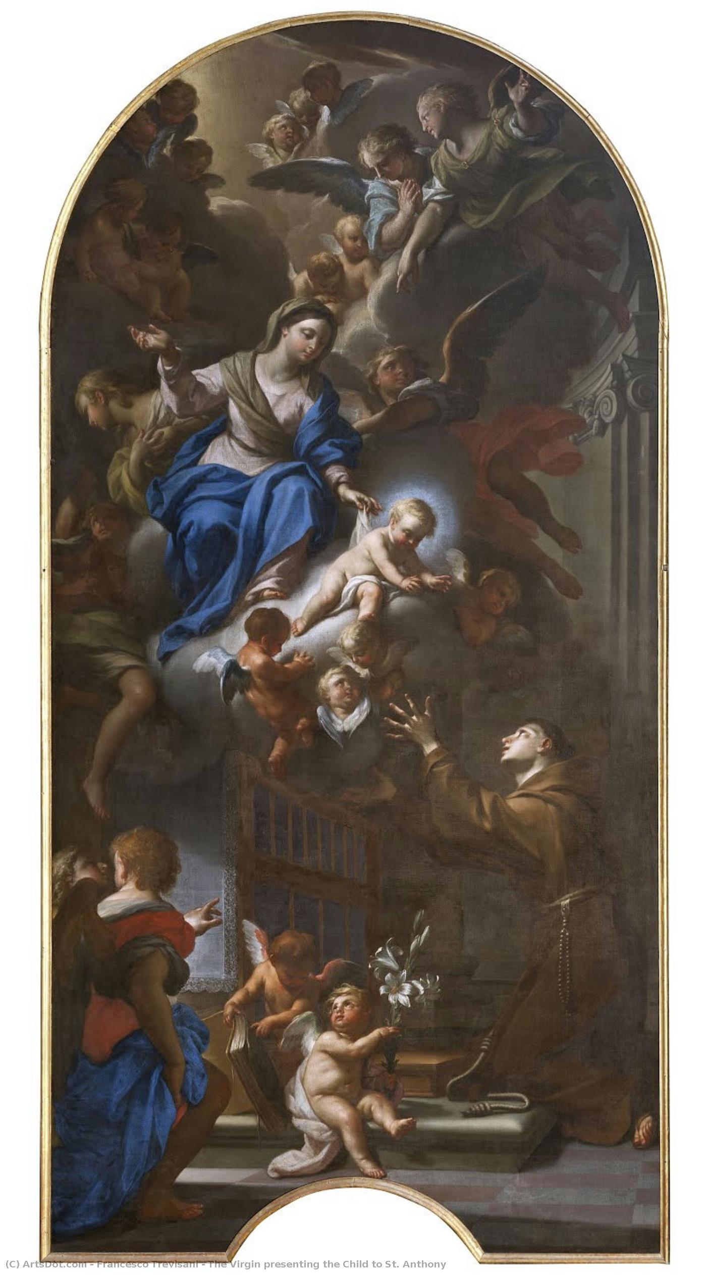 The Virgin Presenting The Child To St. Anthony — Francesco Trevisani