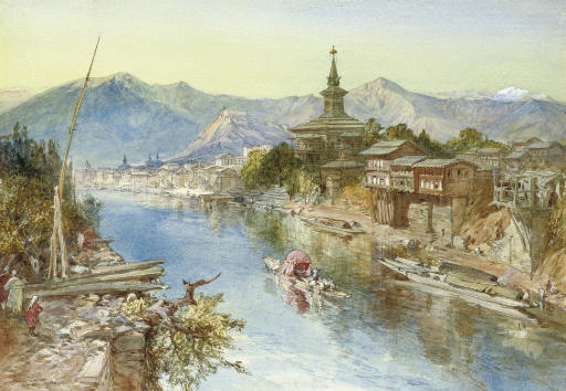 Shah Hamadan's Mosque, Srinagar, Kashmir — William Simpson