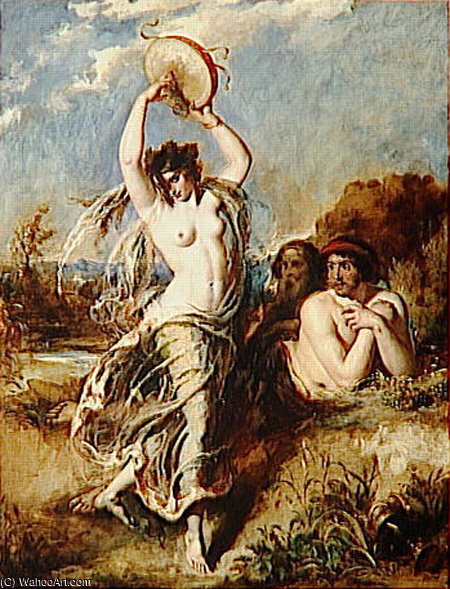 Bacchante Playing The Tambourine — William Etty