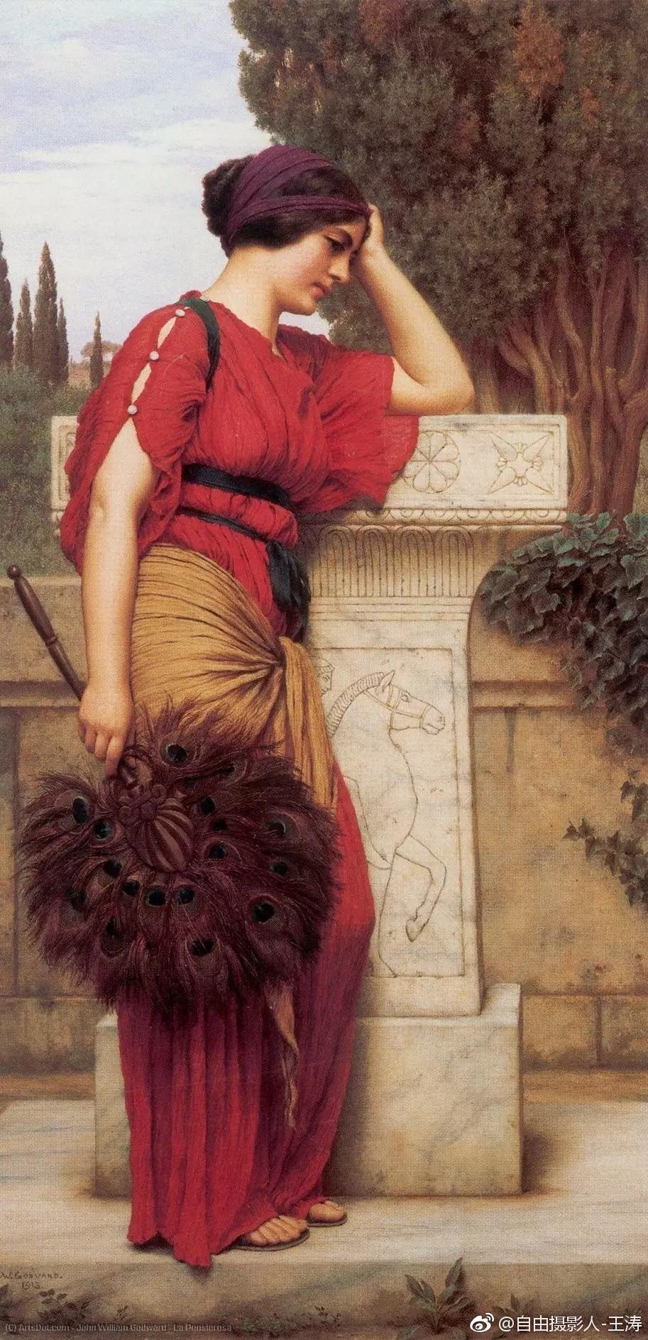 La Pensierosa — R.b.a John William Godward