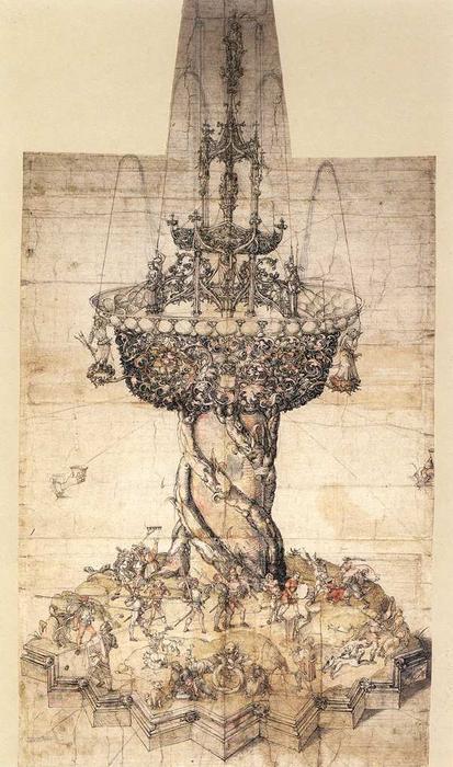 Skizze Einer Tischfontäne — Albrecht Dürer