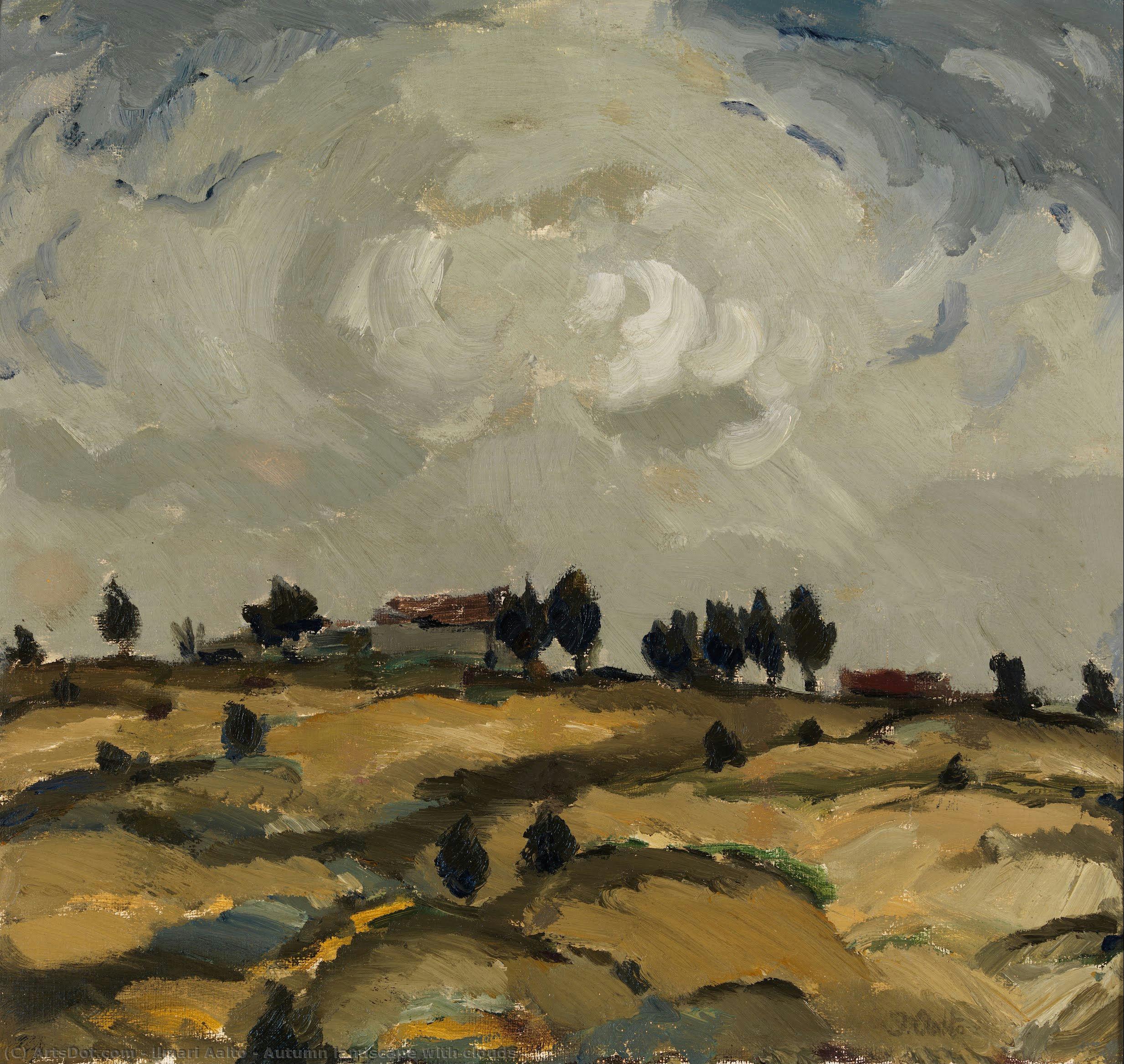 Autumn Landscape With Clouds — Ilmari Aalto