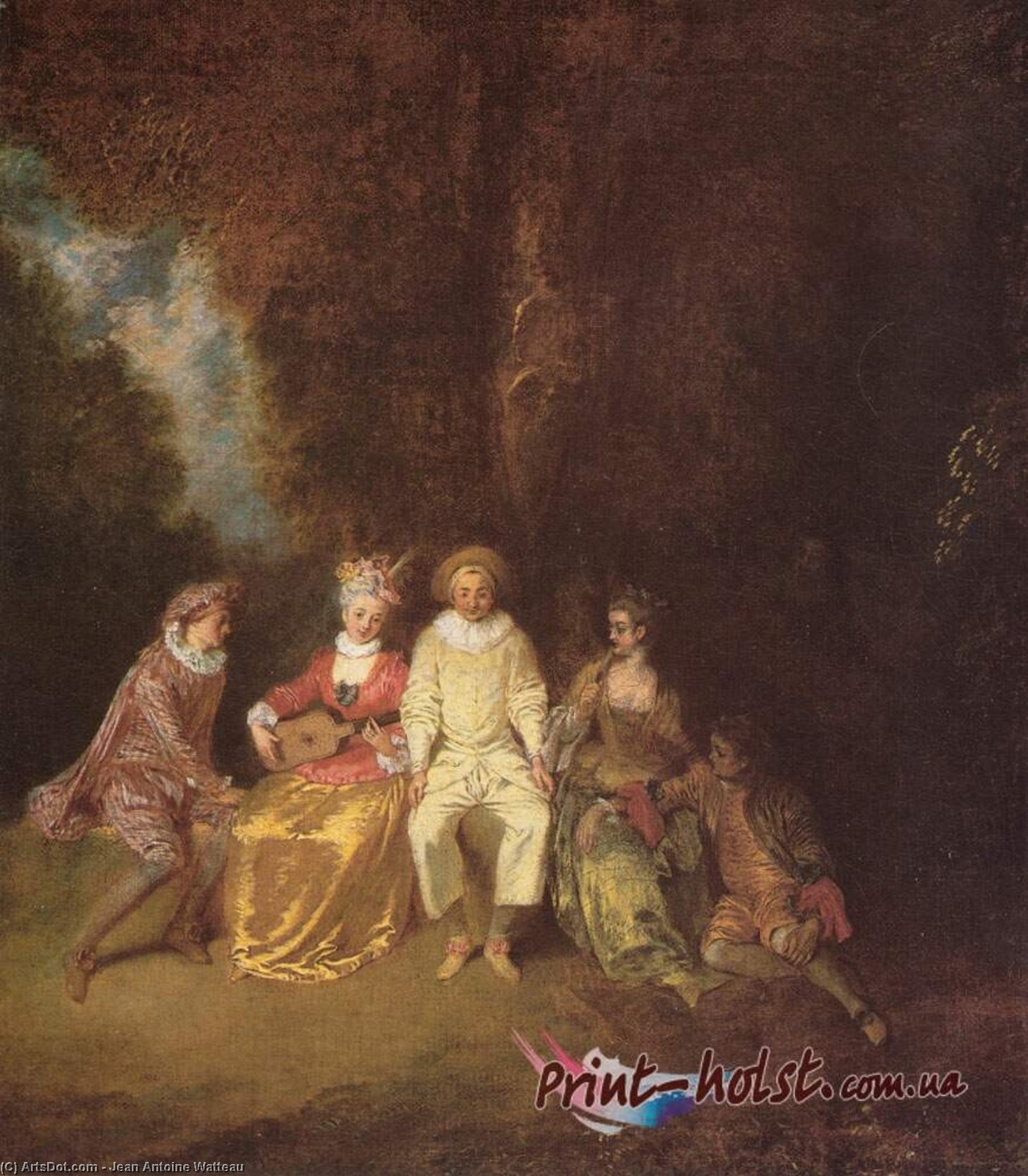 Pierrot Content — Jean-antoine Watteau