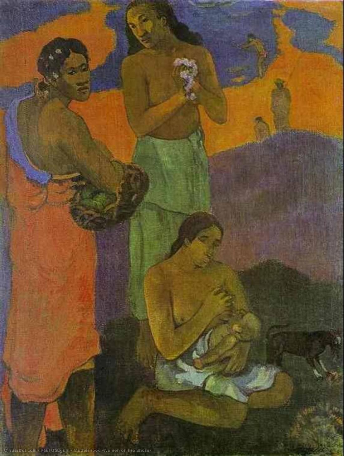 Motherhood (women On The Shore) — Eugène Henri Paul Gauguin