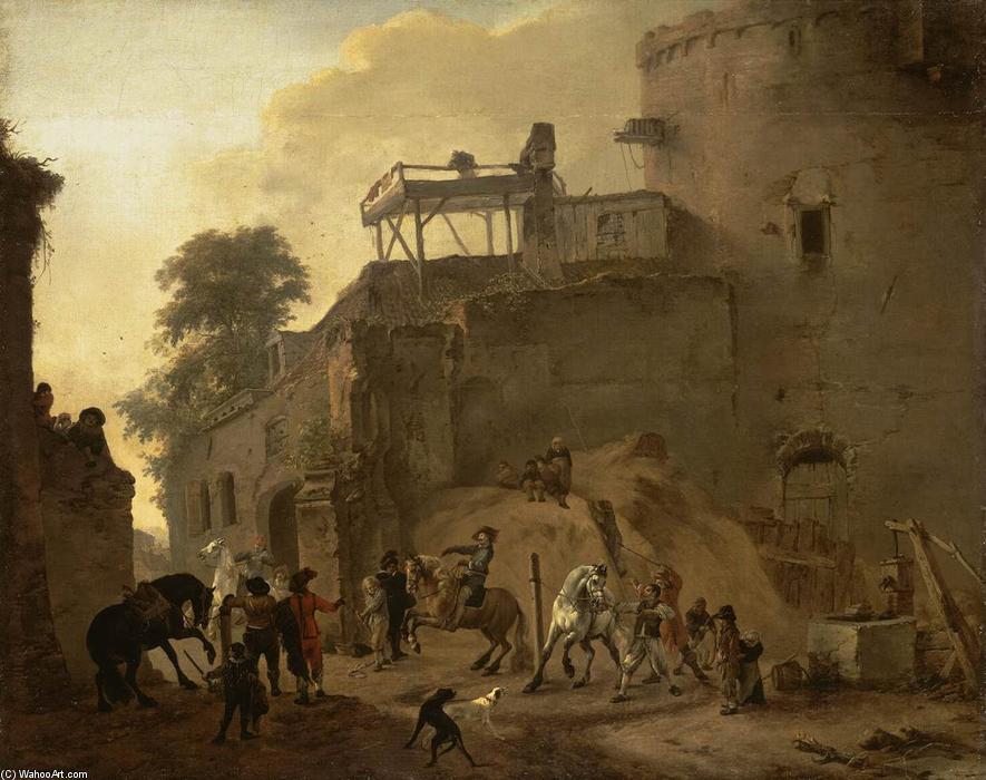 Manege Riding In The Open Air — Philips Wouwerman