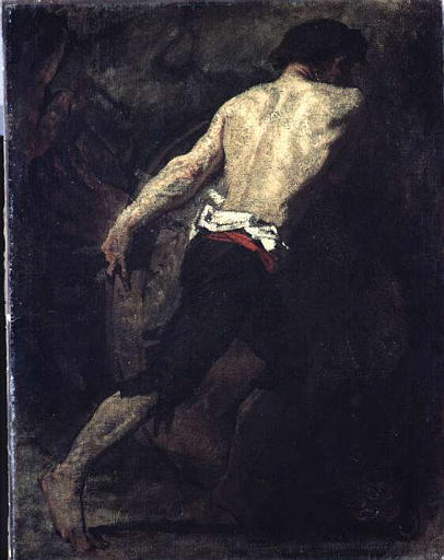 Homme Poussant Un Canon — Thomas Couture