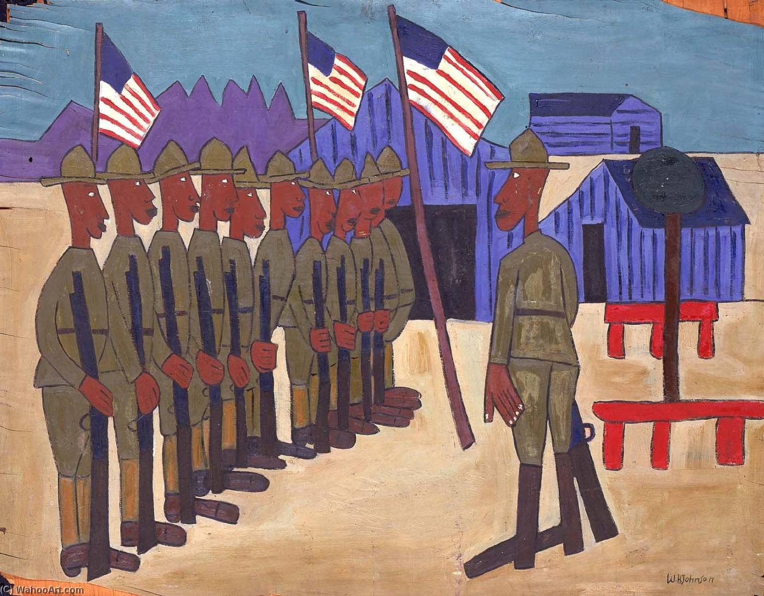 Soldiers Training — William H. Johnson